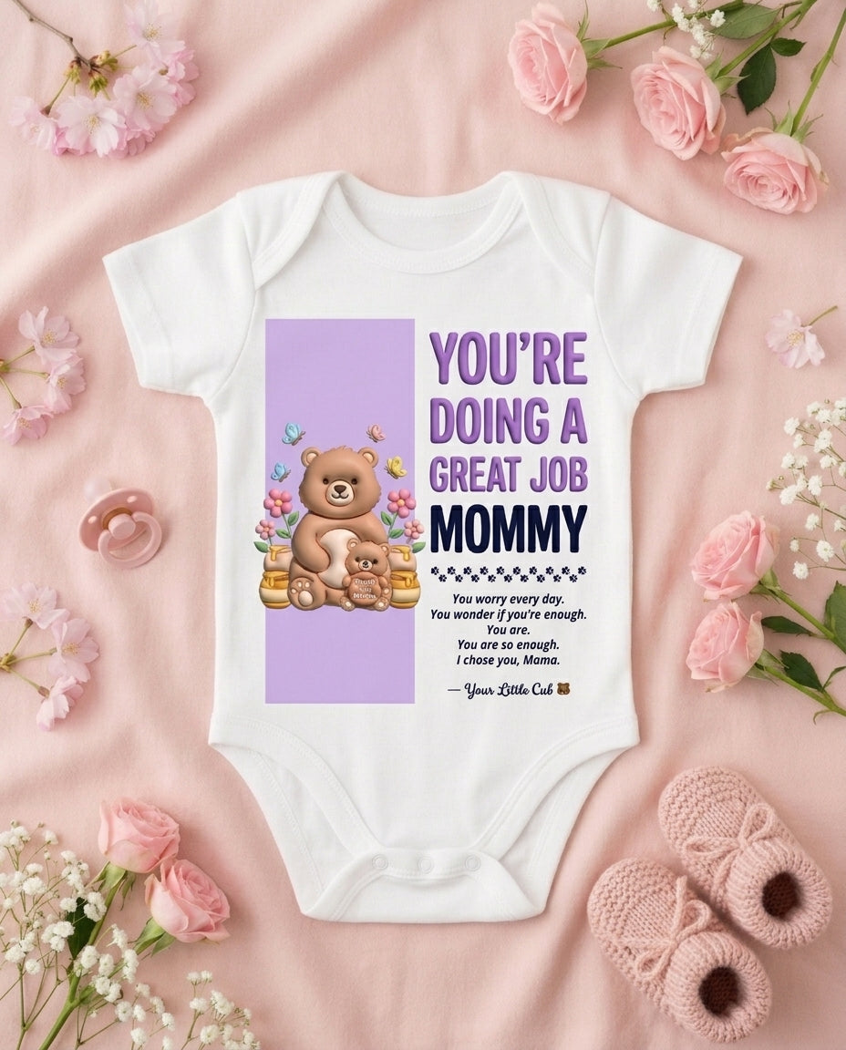 Bear Cub You Are Enough Baby Onesie