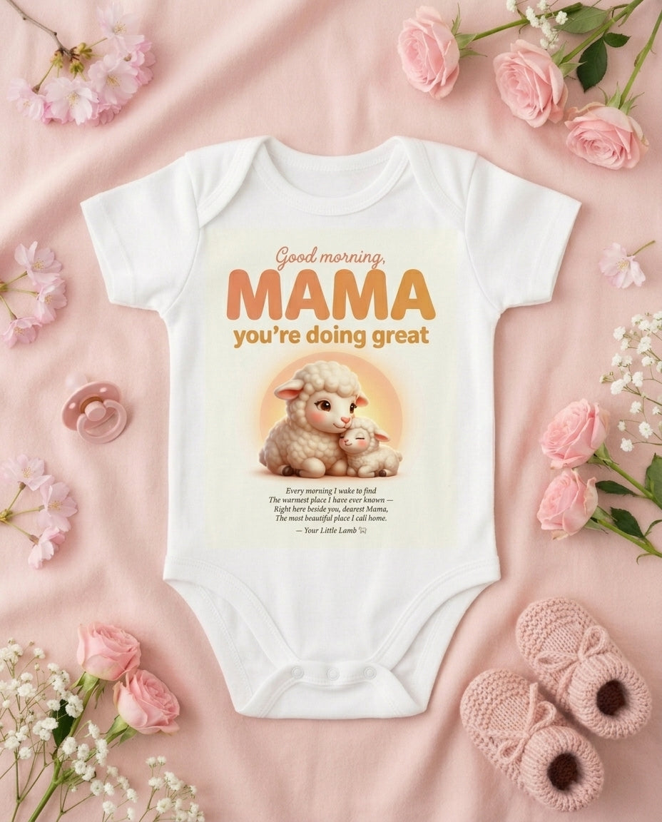 TotKind - Lamb Good Morning Mama - Baby Onesie