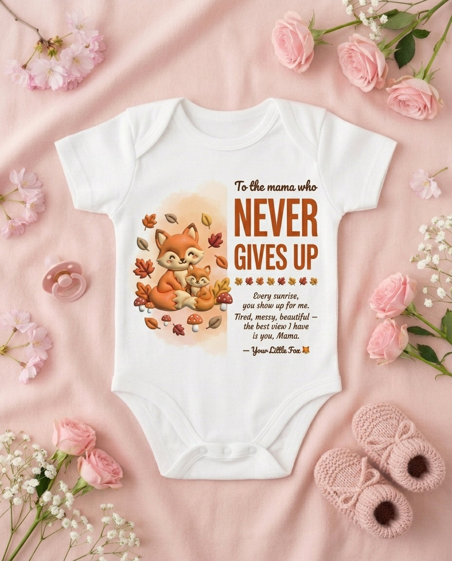 Fox Never Gives Up Baby Onesie