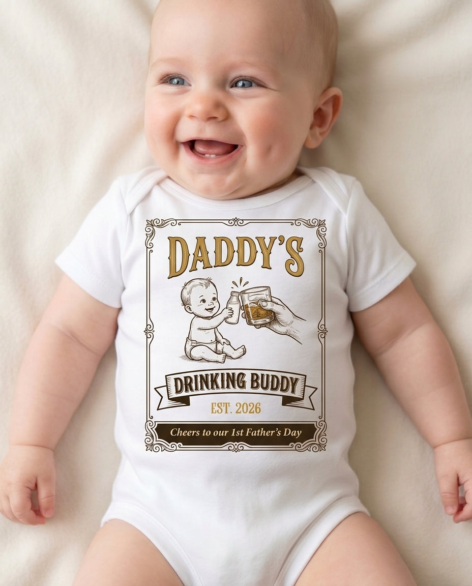 TotKind - Daddy Drinking Buddy - Baby Onesie