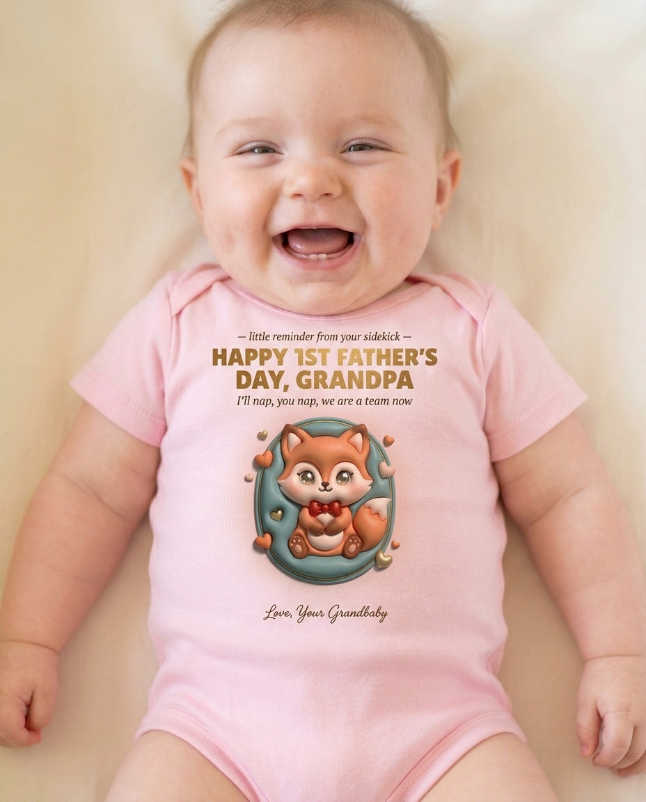 TotKind - Fox Nephew Sidekick for Grandpa FD - Baby Onesie