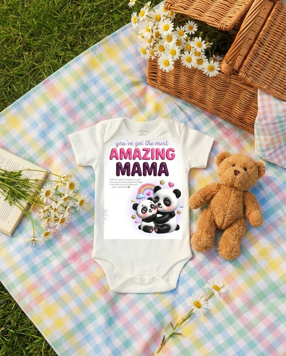 Panda Amazing Mama Baby Onesie