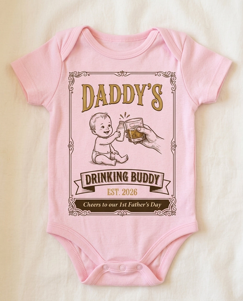 TotKind - Daddy Drinking Buddy - Baby Onesie