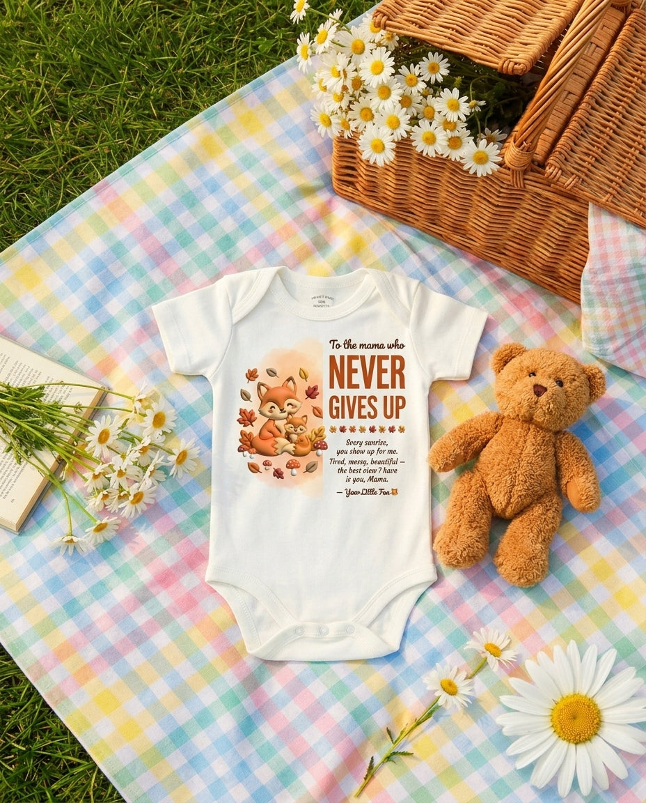 Fox Never Gives Up Baby Onesie