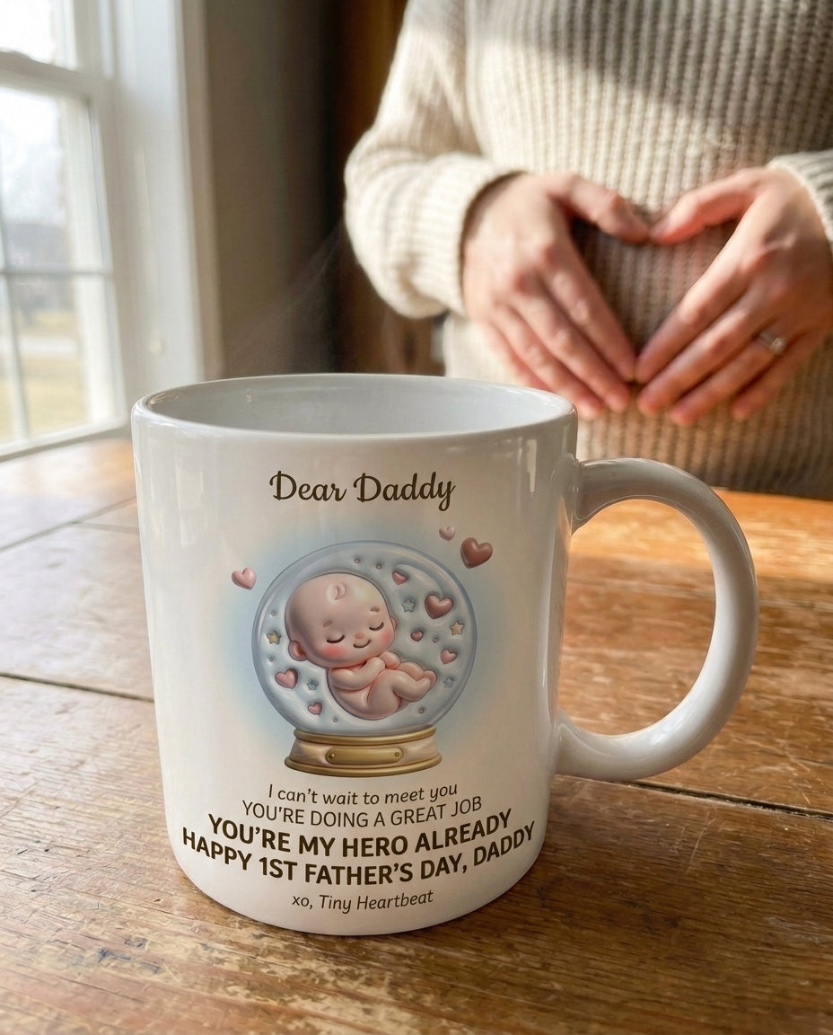 TotKind - Snowglobe Tiny Heartbeat Quote A - Mug - 14052026