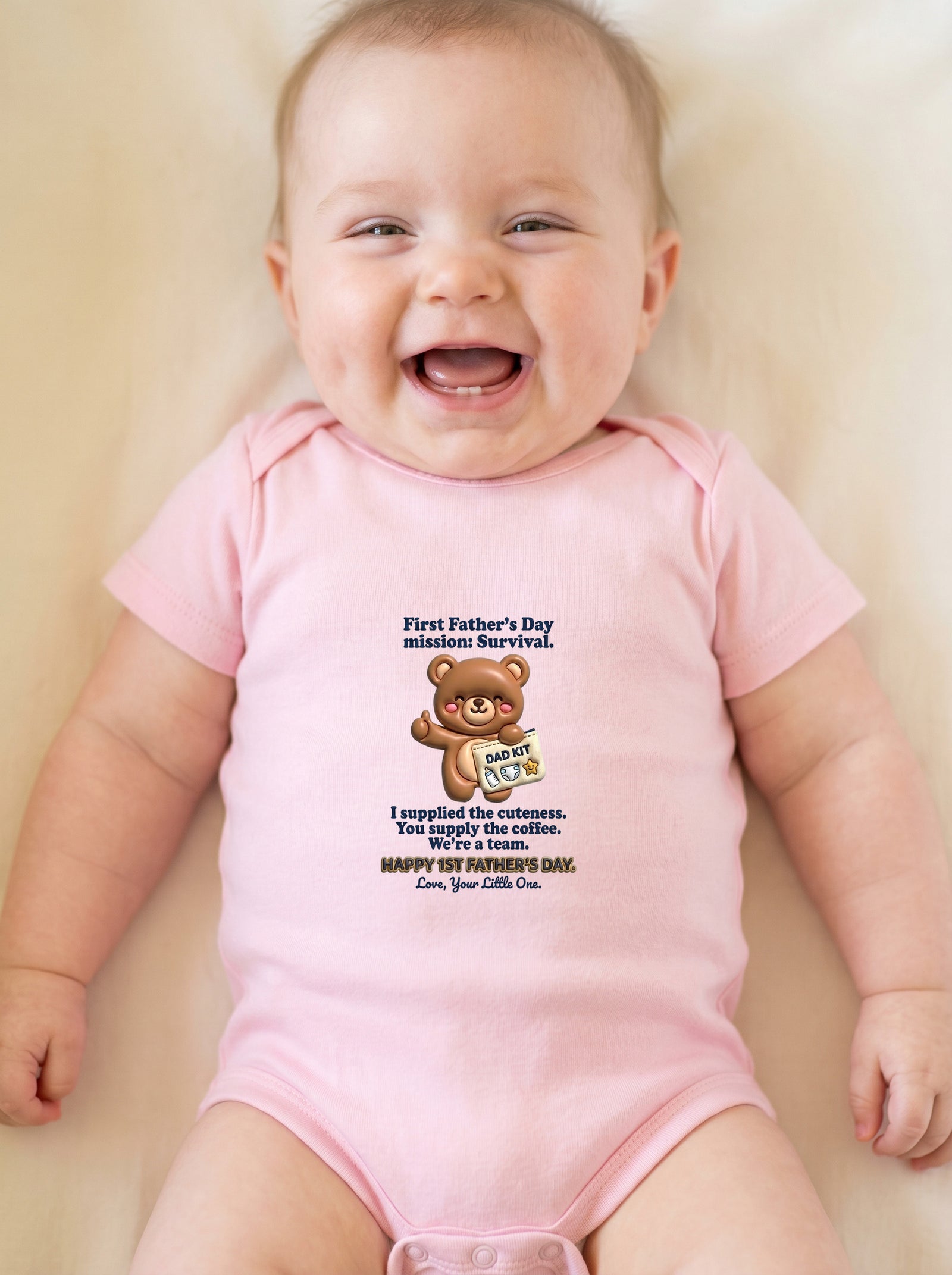 TotKind - CF3 H21 Drop Imperative Tail Otter With Heart-Peb - Baby Onesie - 20052026