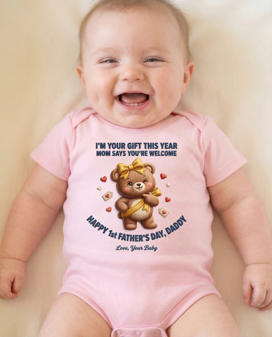 TotKind - FD-B Im Your Gift Mom Says Youre Welcome - Baby Onesie