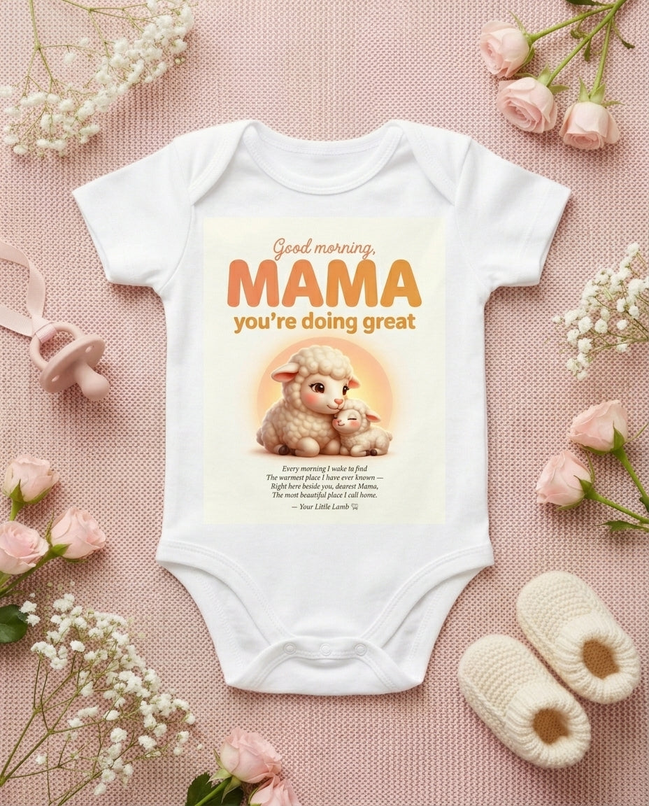 TotKind - Lamb Good Morning Mama - Baby Onesie
