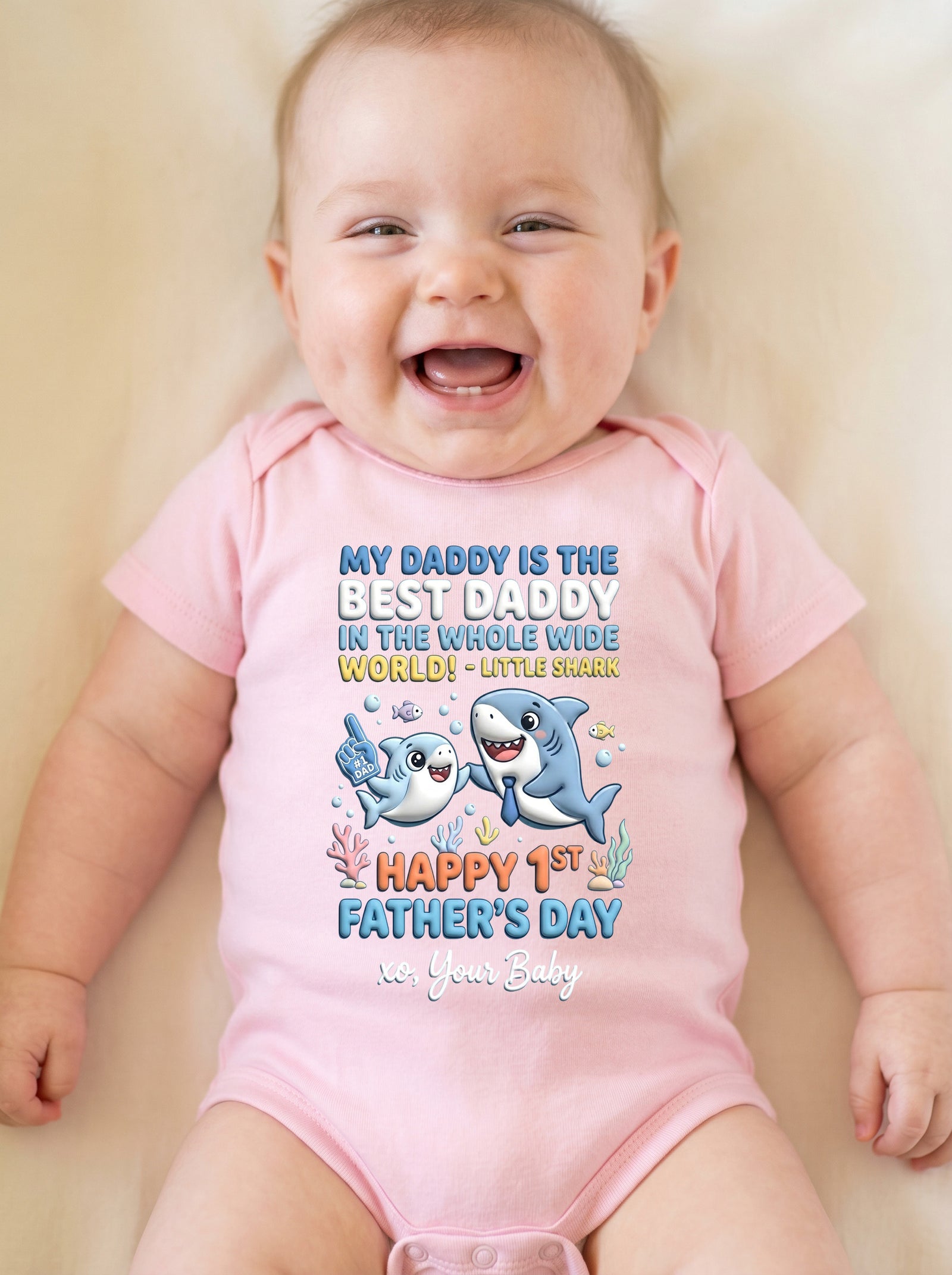 TotKind - H14 Cute Shark Species Swap on Foam-Finger Role-Re - Baby Onesie - 18052026