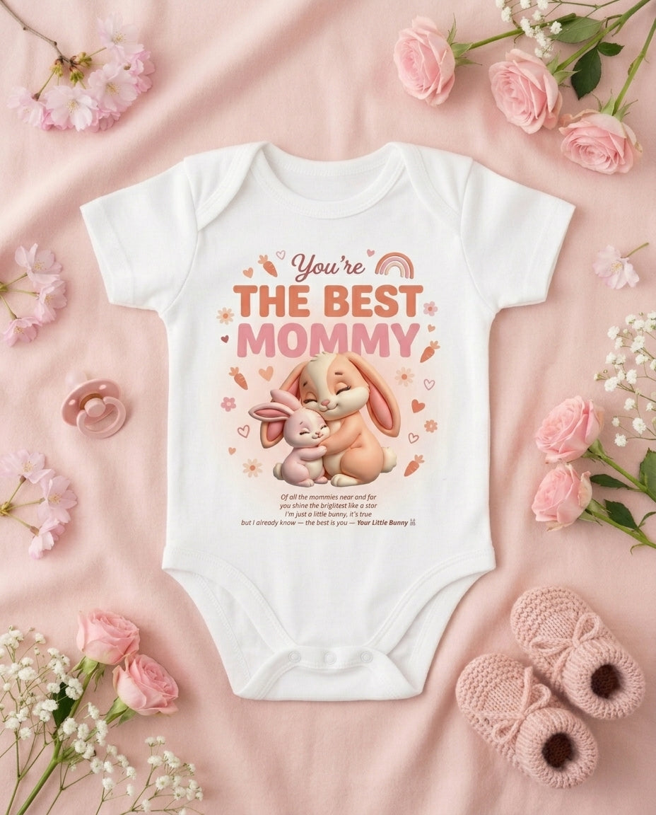 TotKind - Bunny Youre the Best Mommy - Baby Onesie