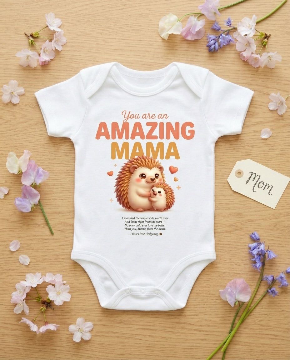 TotKind - Hedgehog Amazing Mama - Baby Onesie