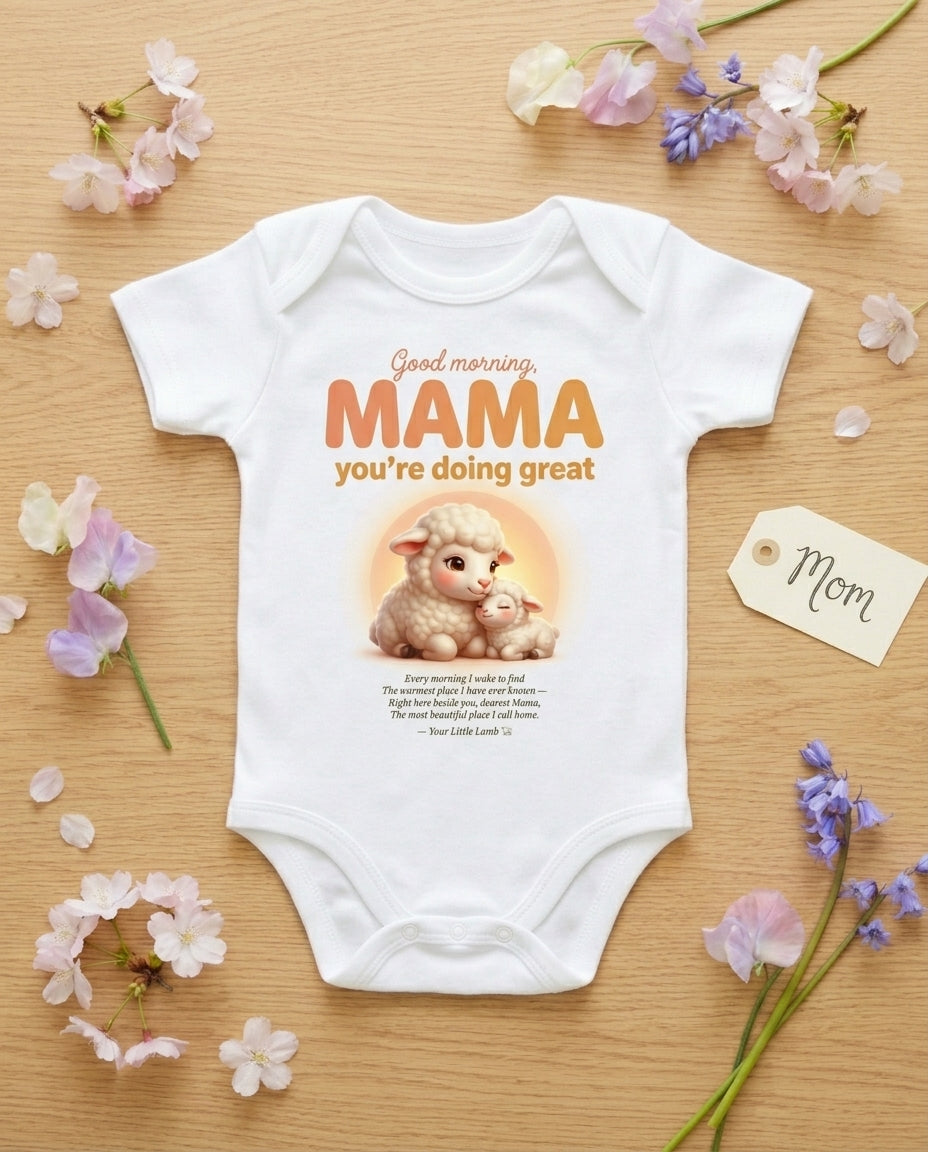TotKind - Lamb Good Morning Mama - Baby Onesie