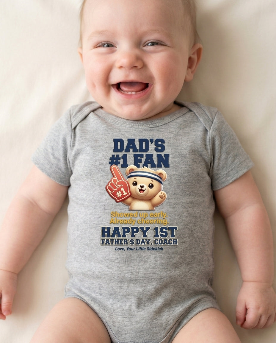 TotKind - Foam Finger Bear Dads 1 Fan FD-I Fusion - Baby Onesie