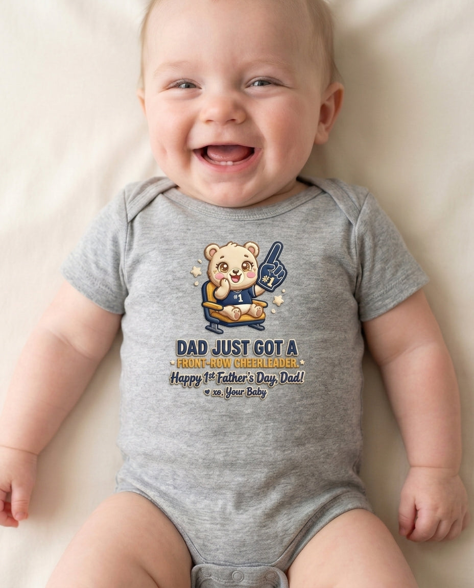 TotKind - Front-Row Cheerleader Bear - Baby Onesie