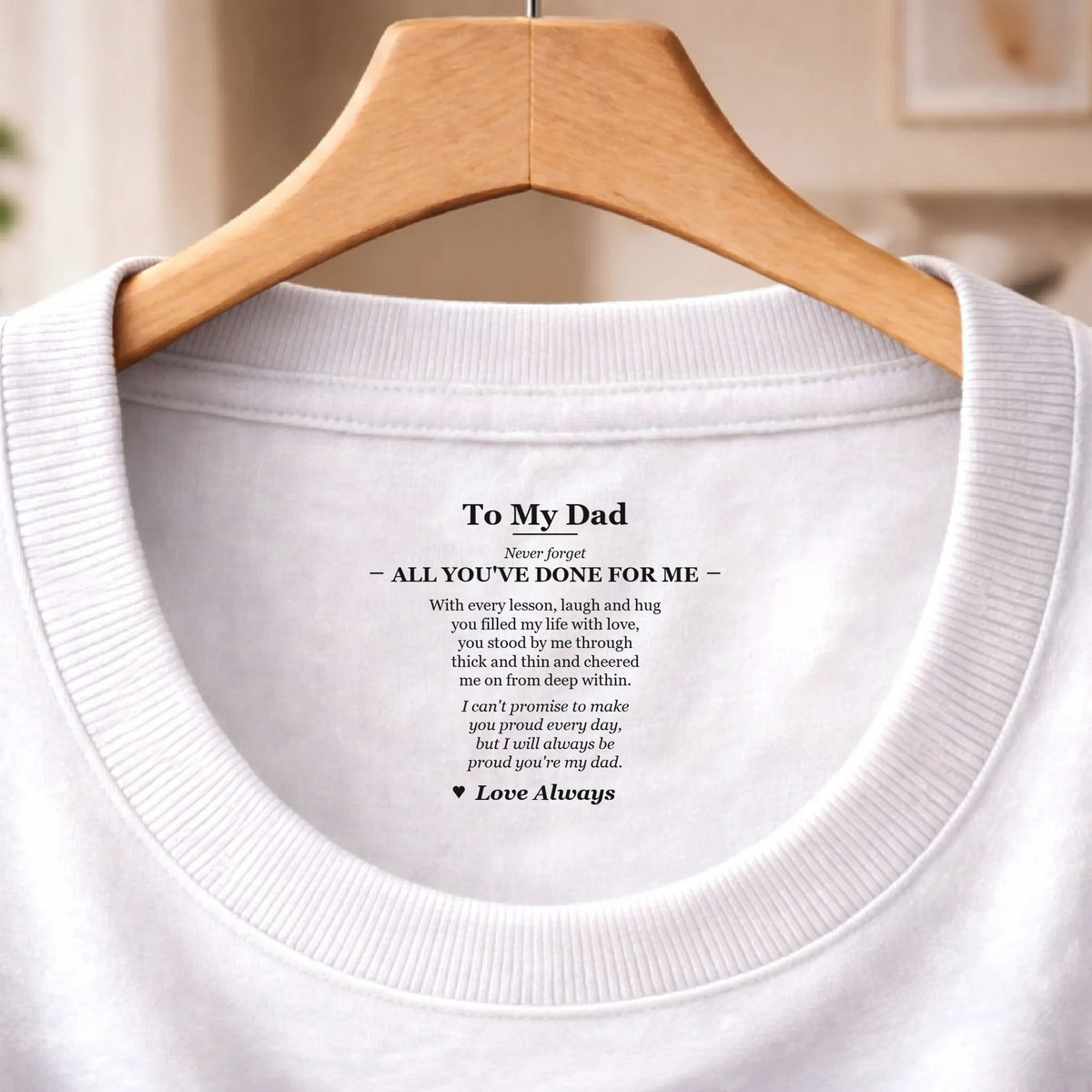 Hidden message Through thick and thin on white t-shirt