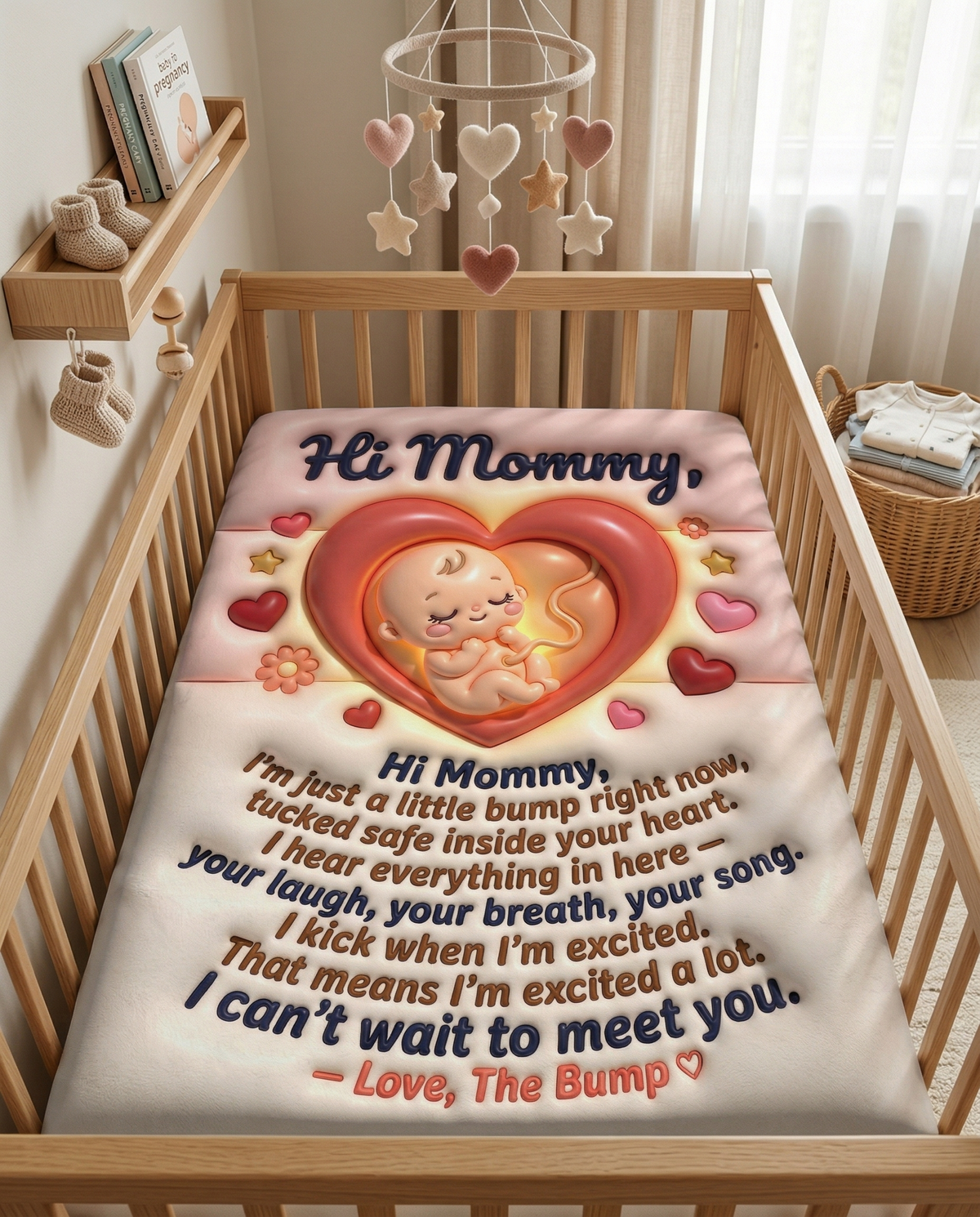 The Bump Floating In A Heart-Shaped Womb Blanket