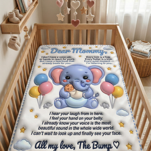 Elephant holding baby Blanket