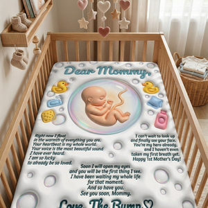 Baby in womb bubble Blanket