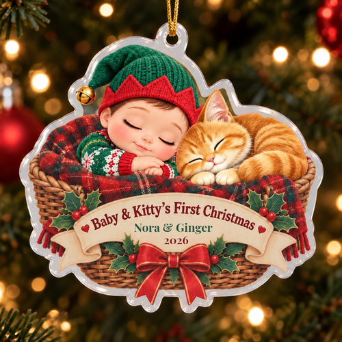 Baby & Kitty Ornament