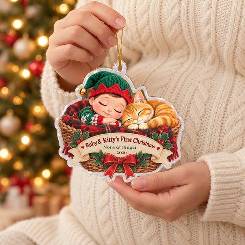Baby & Kitty Ornament