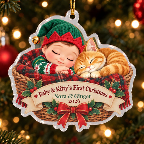 Baby & Kitty Ornament