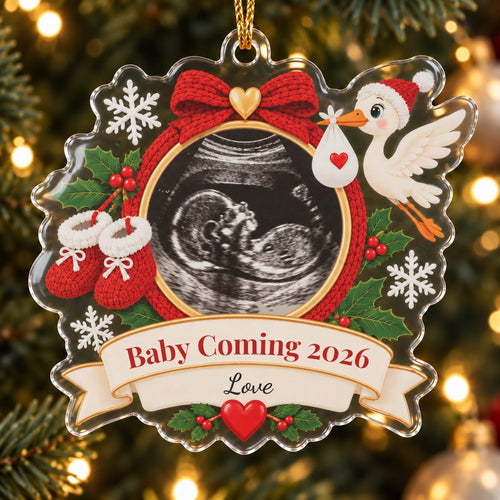 Baby Coming Ultrasound Ornament