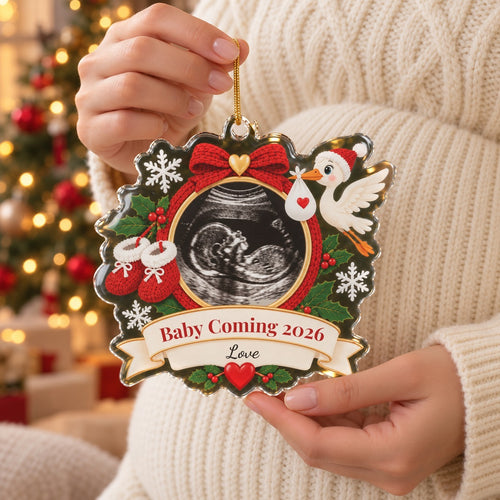 Baby Coming Ultrasound Ornament