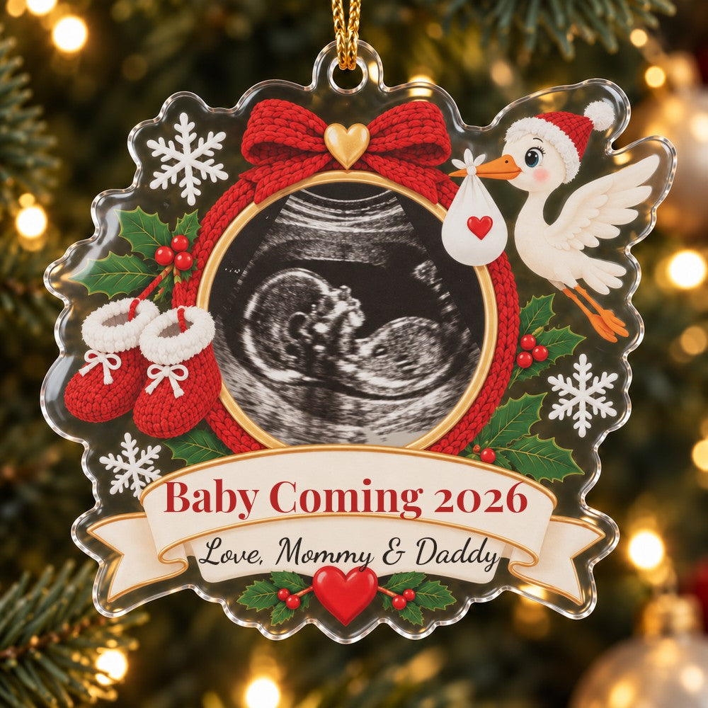 Baby Coming Ultrasound Ornament