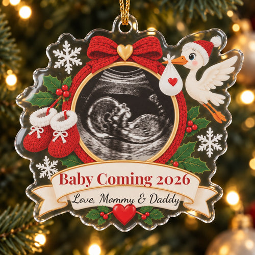 Baby Coming Ultrasound Ornament