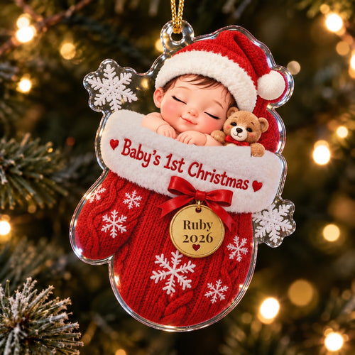 Baby Mitten Ornament
