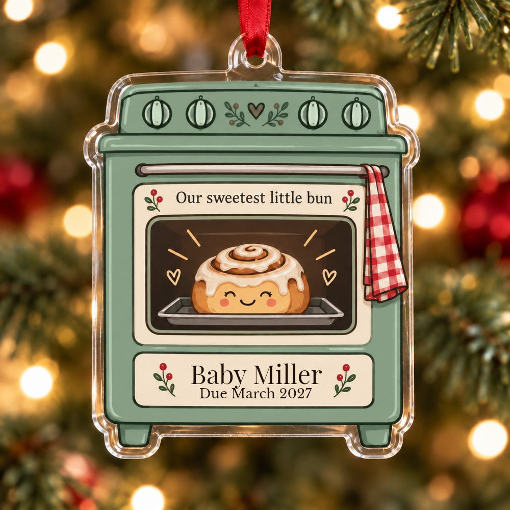 Bun in the Oven Ornament — personalized Christmas ornament