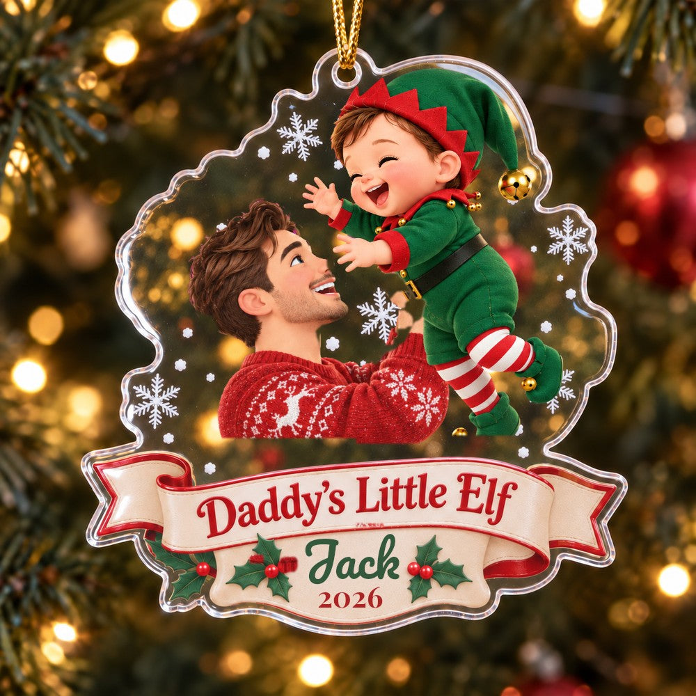 Daddy's Little Elf Ornament