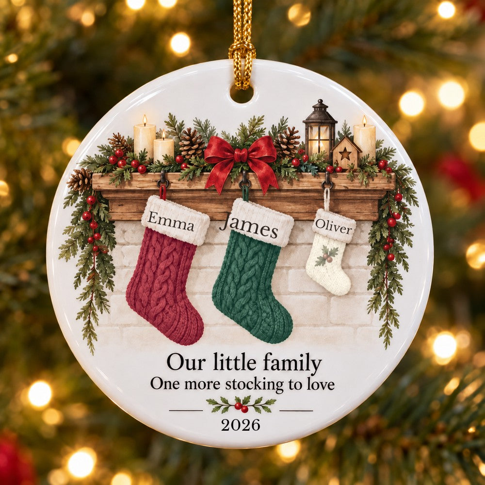 Family Stockings Ornament — personalized Christmas ornament