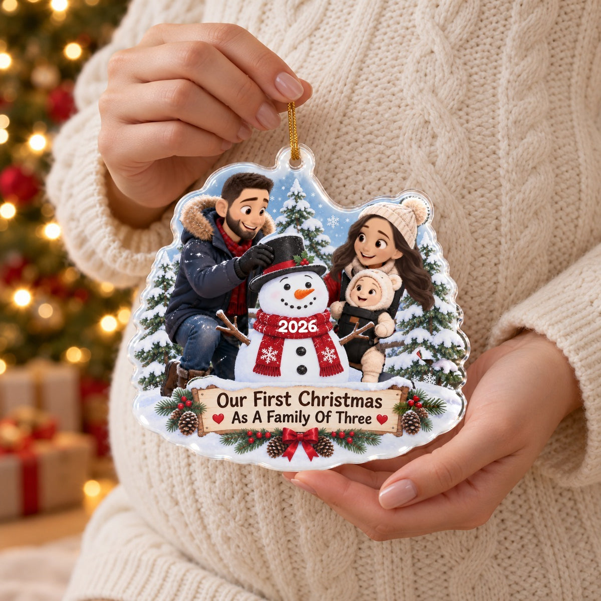 Snowman Family Ornament