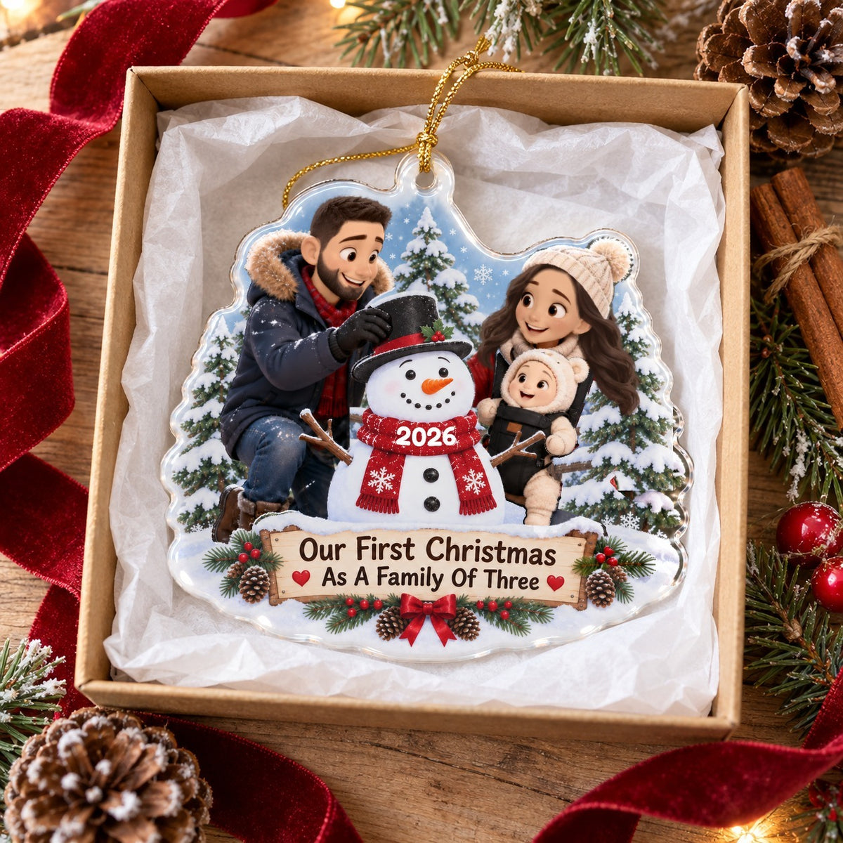 Snowman Family Ornament