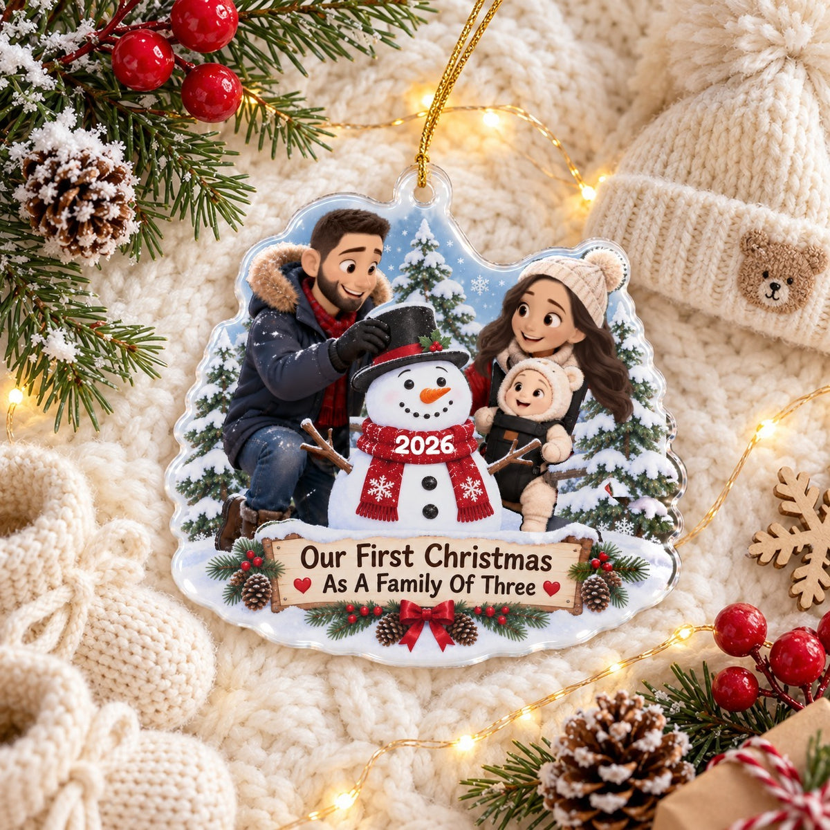 Snowman Family Ornament