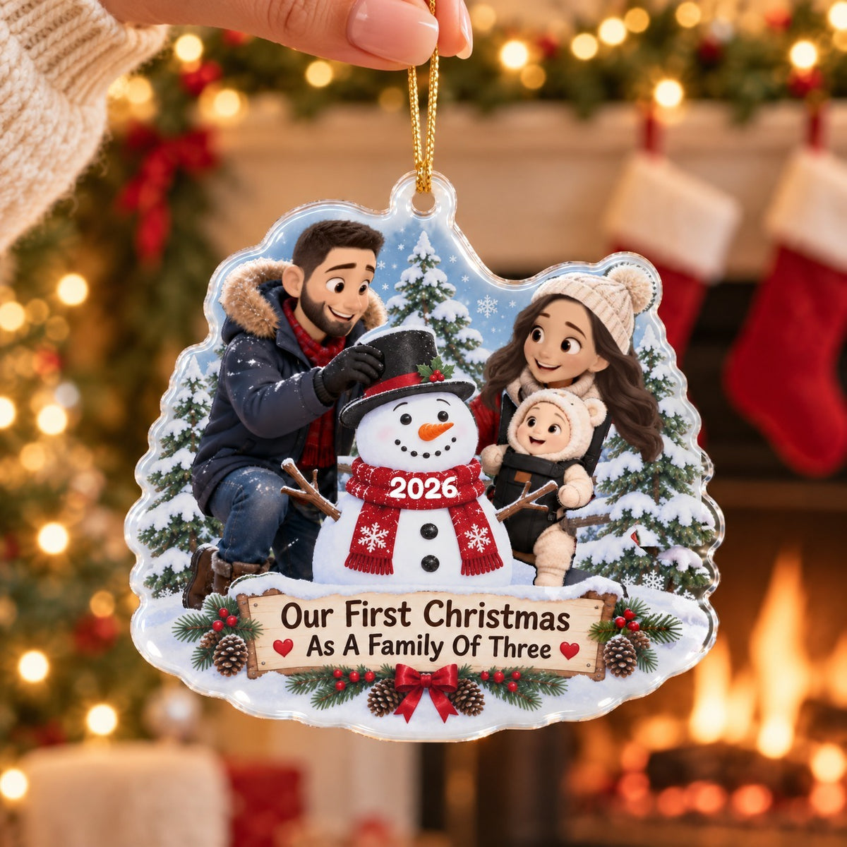 Snowman Family Ornament