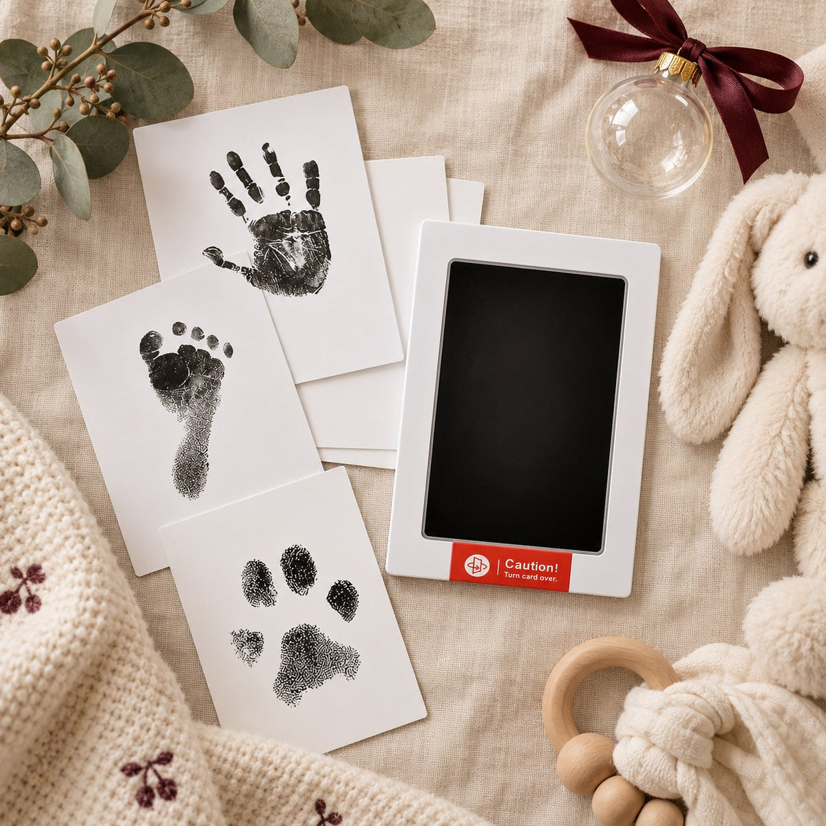 Inkless Baby Handprint & Footprint Kit — flat lay