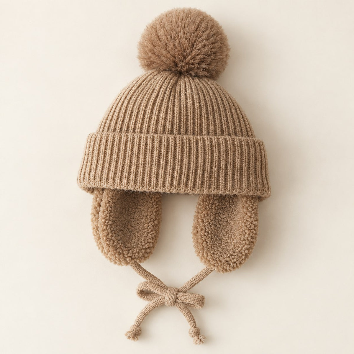Big Pompom Earflap Beanie (Kids) — what's included