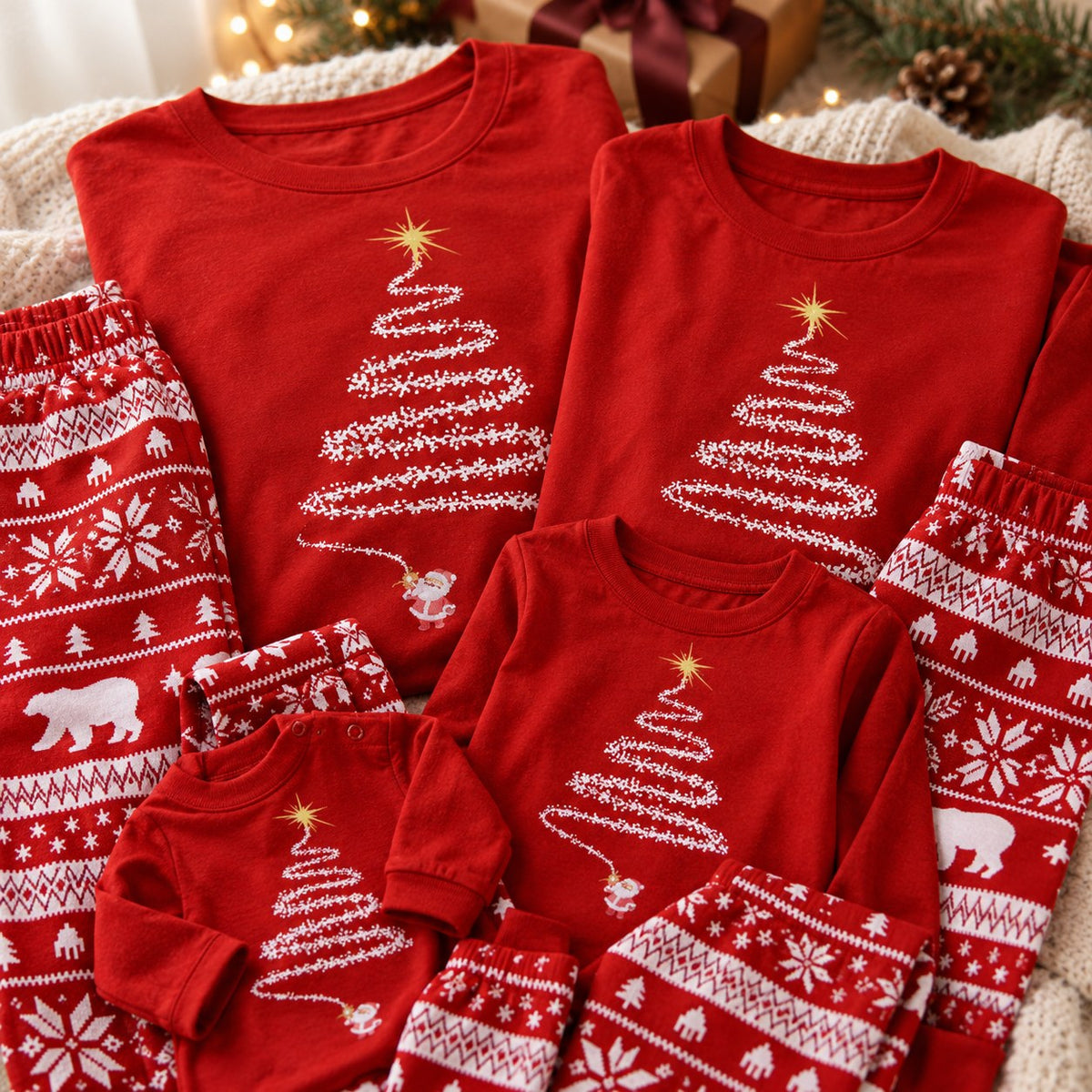 Matching Family Christmas Pajamas — detail