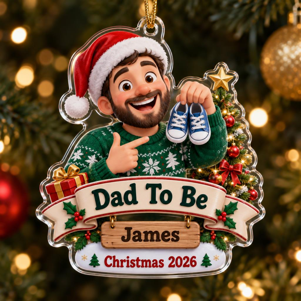Dad To Be personalized acrylic ornament