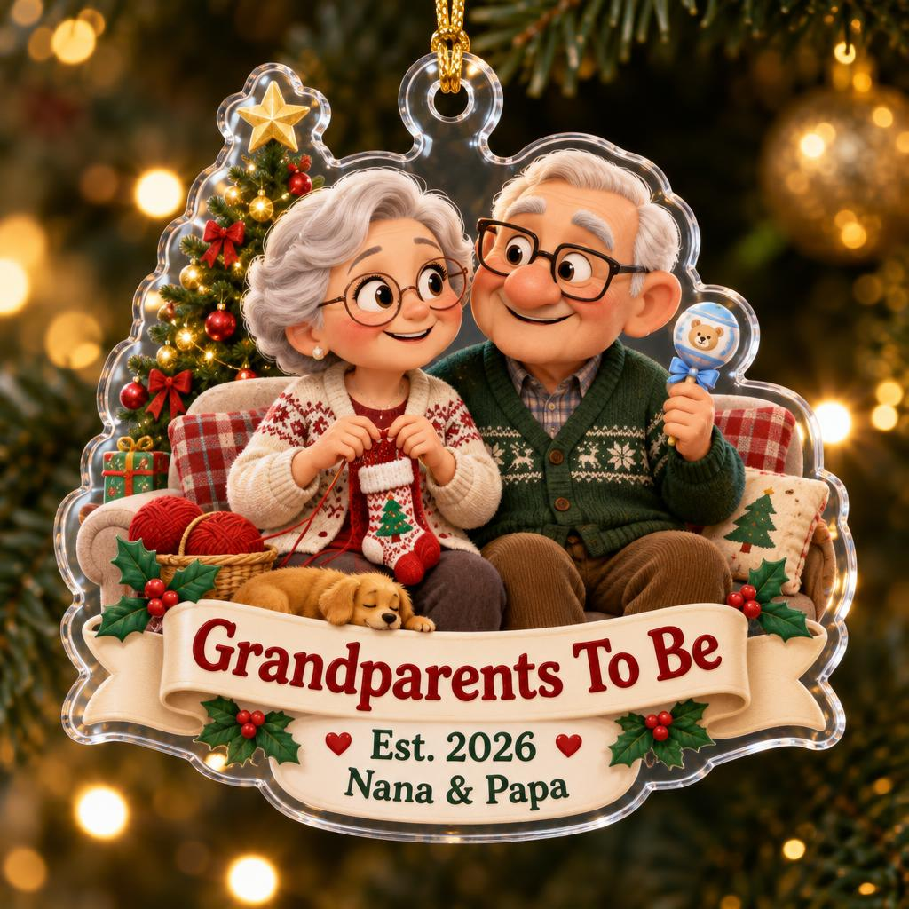 Grandparents To Be personalized acrylic ornament