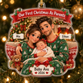 Our First Christmas As Parents personalized acrylic ornament