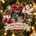 Baby Coming Ultrasound Keepsake personalized acrylic ornament