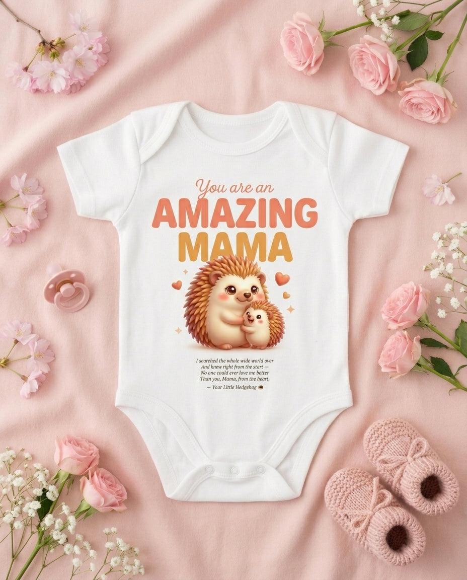 TotKind - Hedgehog Amazing Mama - Baby Onesie