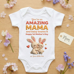 TotKind - Bunny Amazing Mama First Mothers Day - Baby Onesie