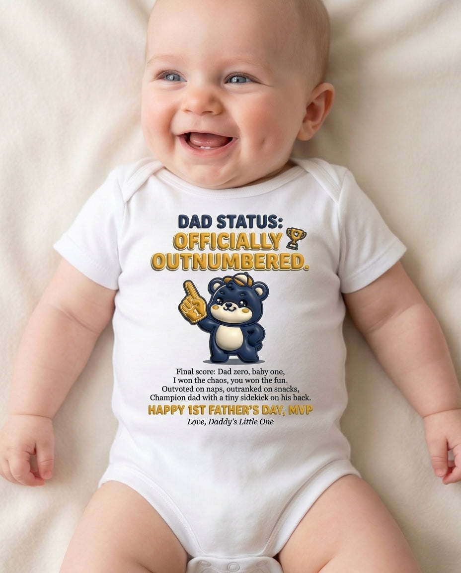 TotKind - Officially Outnumbered - Baby Onesie
