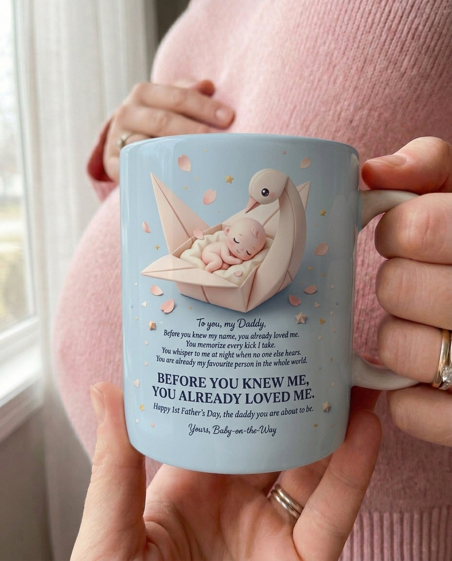 TotKind - NEW1 H-08 Dad-Self You-Address Origami Paper Crane - Mug - 20052026