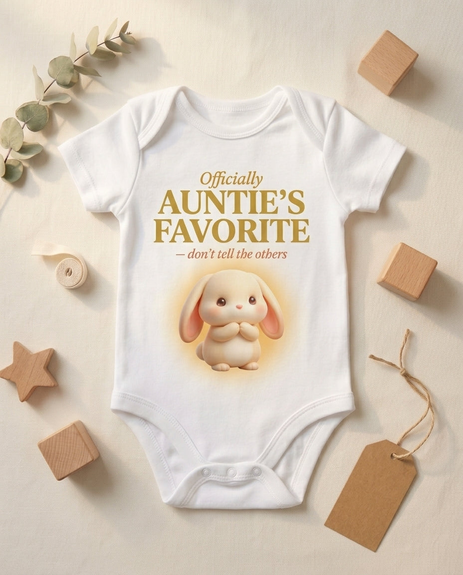 TotKind - Bunny Aunties Favorite - Baby Onesie