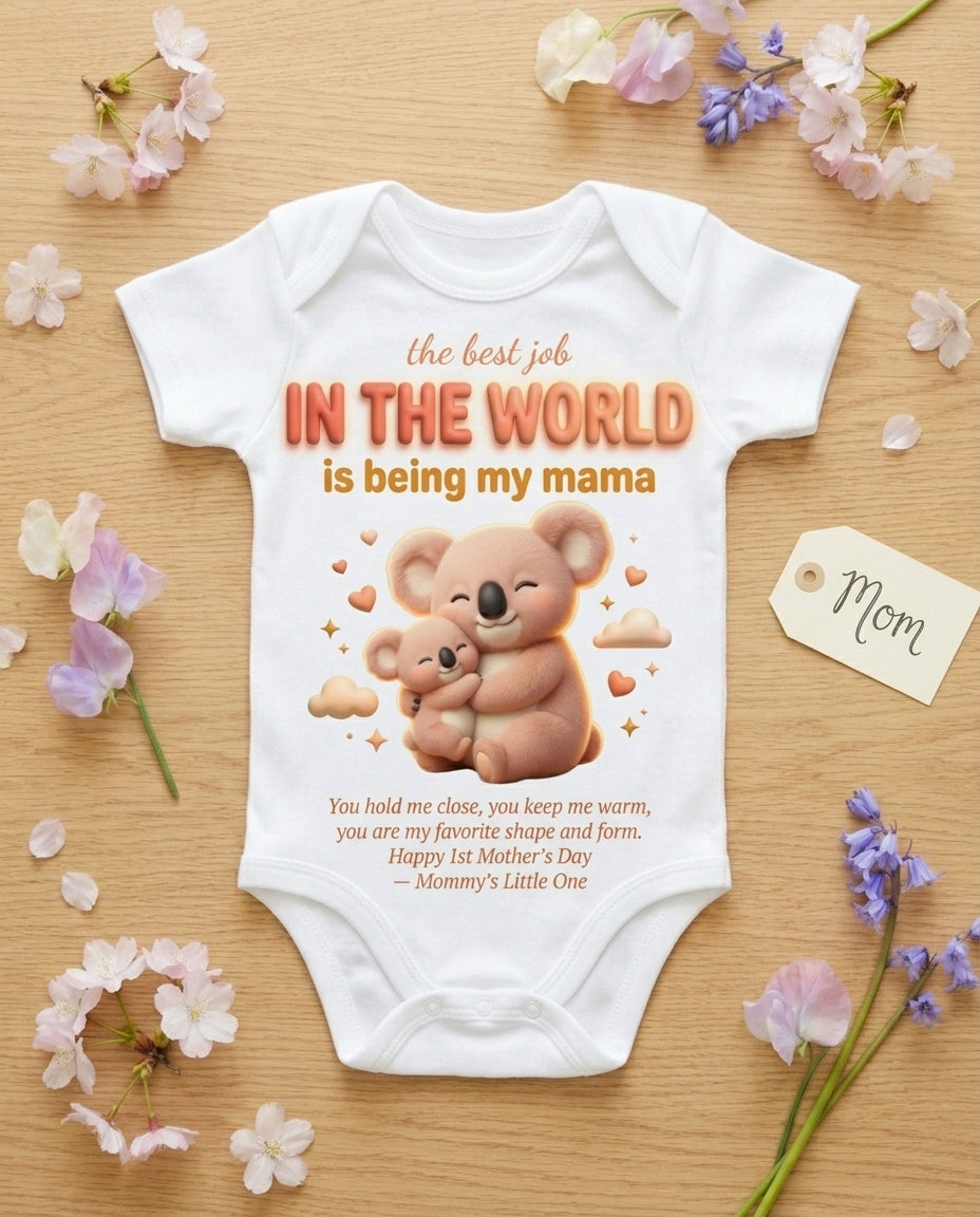 TotKind - Koala Best Job in the World  1st Mothers Day - Baby Onesie